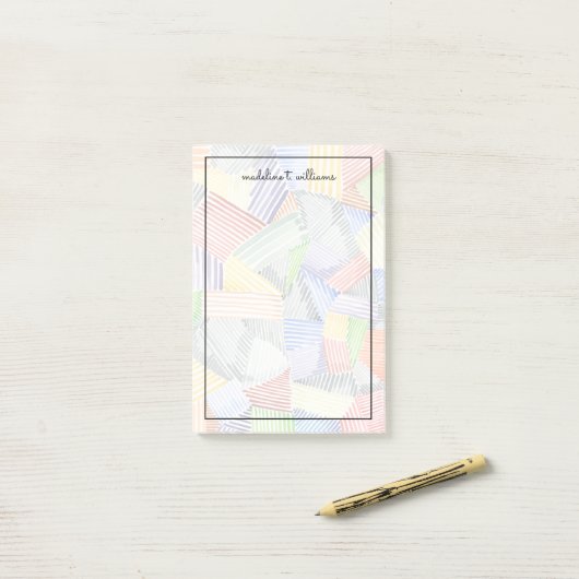 Crosshatch Quilt I Post-it Klebezettel (Auf Schreibtisch)