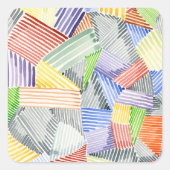Crosshatch Quilt I Quadratischer Aufkleber (Vorderseite)