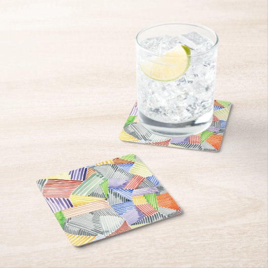 Crosshatch Quilt I Rechteckiger Pappuntersetzer (Vor Ort)