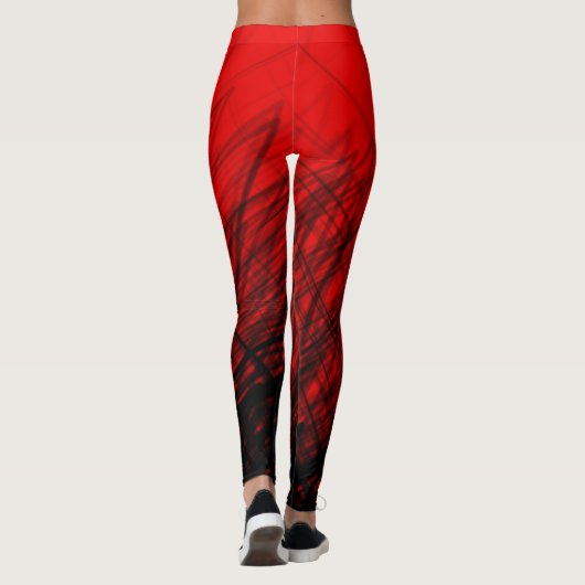 Crosshatch Red - Leggings (Rückseite)