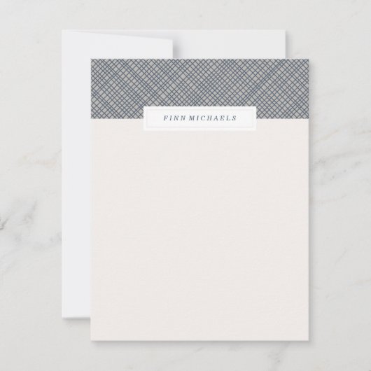 Crosshatch Stationery - Marine Mitteilungskarte (Vorderseite)