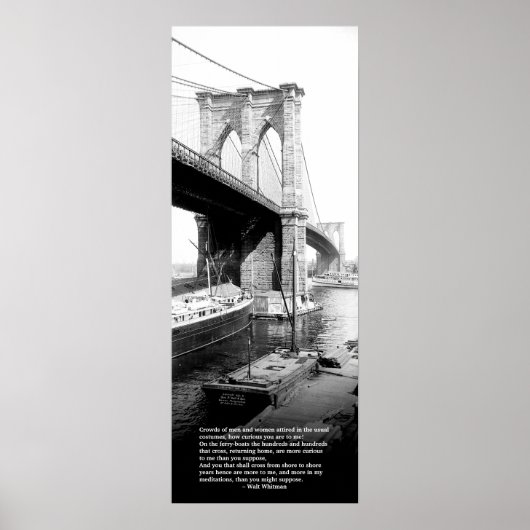 Crossing Brooklyn Ferry New York City Walt Whitman Poster (Vorne)