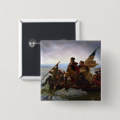 Crossing Delaware 1776: General George Washington Button (Vorne & Hinten)