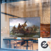 Crossing Delaware 1776: General George Washington Fensteraufkleber (Café-Fenster)