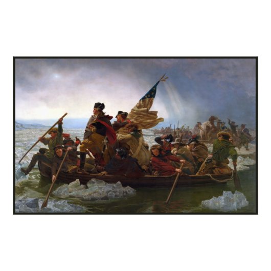 Crossing Delaware 1776: General George Washington Fotodruck (Vorne)