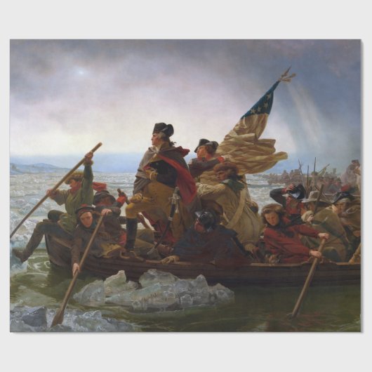 Crossing Delaware 1776: General George Washington Geschenkpapier (Flach)