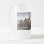 Crossing Delaware 1776: General George Washington Mattglas Bierglas (Vorderseite Links)
