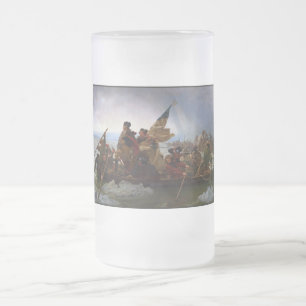 Crossing Delaware 1776: General George Washington Mattglas Bierglas