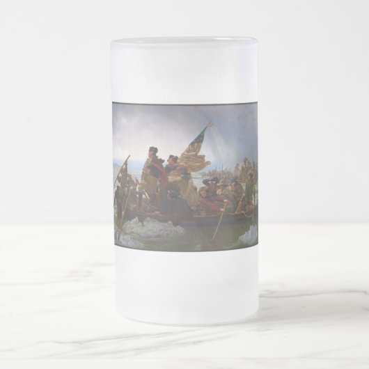 Crossing Delaware 1776: General George Washington Mattglas Bierglas (Mittel)