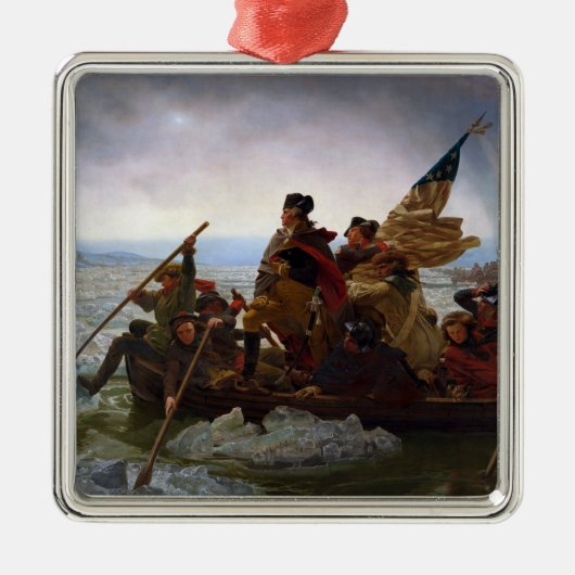 Crossing Delaware 1776: General George Washington Ornament Aus Metall (Vorne)