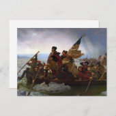 Crossing Delaware 1776: General George Washington Postkarte (Vorne/Hinten)
