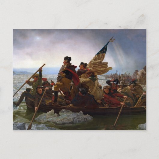 Crossing Delaware 1776: General George Washington Postkarte (Vorderseite)