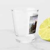 Crossing Delaware 1776: General George Washington Schnapsglas (Links)