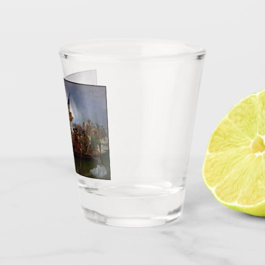 Crossing Delaware 1776: General George Washington Schnapsglas (Rechts)