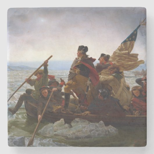 Crossing Delaware 1776: General George Washington Steinuntersetzer (Vorderseite)