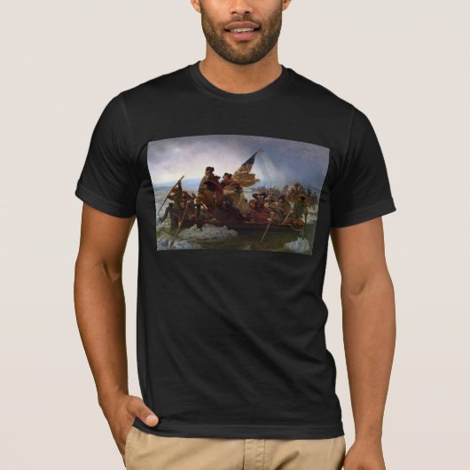 Crossing Delaware 1776: General George Washington T-Shirt (Vorderseite)