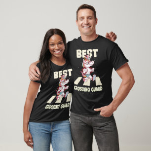 Crossing Guard Unicorn Cartoon T-Shirt