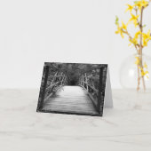 Crossing Over (b&w) Notecard Karte (Gelbe Blume)