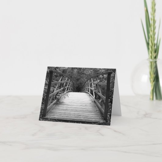 Crossing Over (b&w) Notecard Karte (Vorderseite)