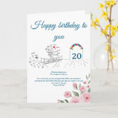 Crossing the Bridge Forward, Birthday Karte (Gelbe Blume)