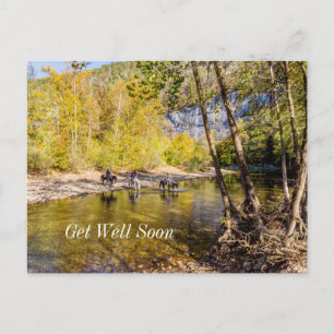 Crossing The Buffalo River Get Well Postcard Postkarte