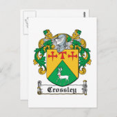Crossley Familienwappen Postkarte (Vorne/Hinten)