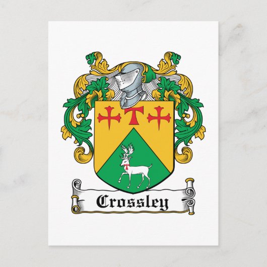 Crossley Familienwappen Postkarte (Vorderseite)