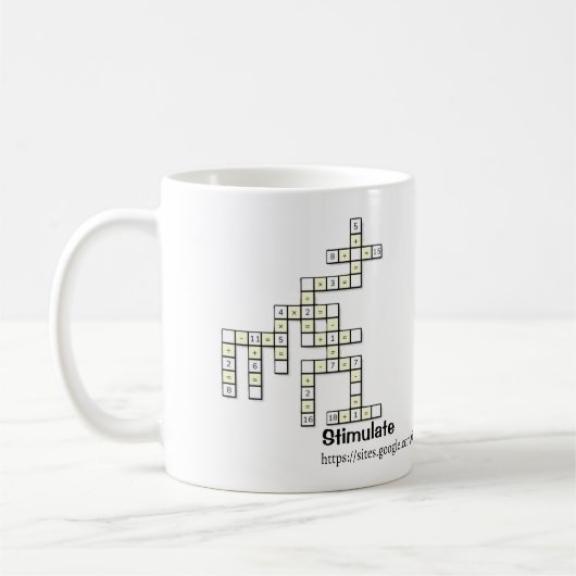 Crossmath Rätsel 2 Kaffeetasse (Links)
