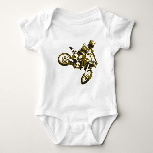 Crossmotorrad Baby Strampler (Vorderseite)