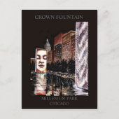 Crossover Fountain Millenium Park Randsom Art Postkarte (Vorderseite)