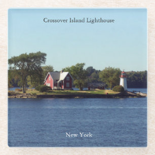 Crossover Island Lighthouse Glas Untersetzer