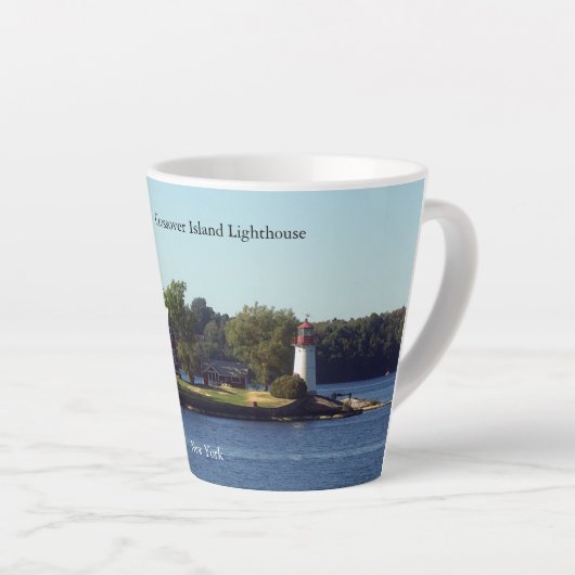 Crossover Island Lighthouse Latte Tasse (Rechte Ecke)