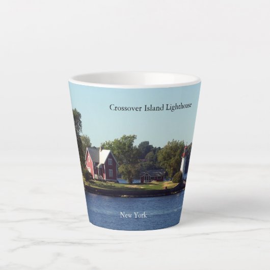 Crossover Island Lighthouse Latte Tasse (Vorderseite)