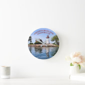 Crossover Island Lighthouse, New York Clock Runde Wanduhr (Zuhause)