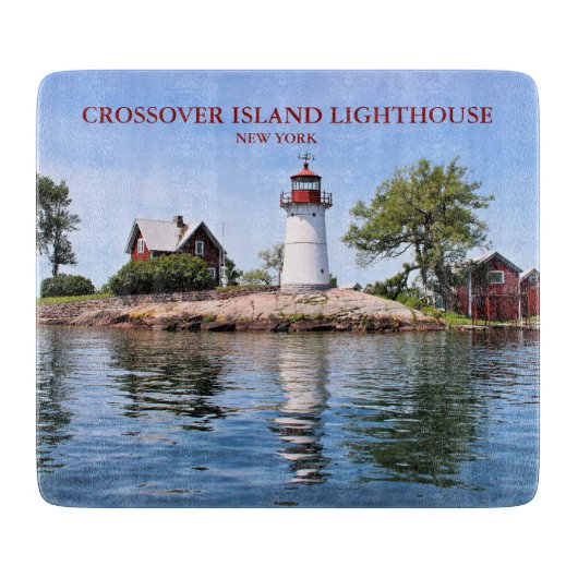 Crossover Island Lighthouse New York Cutting Board Schneidebrett (Vorderseite)