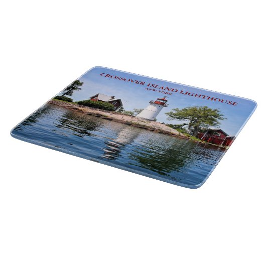 Crossover Island Lighthouse New York Cutting Board Schneidebrett (Ecke)