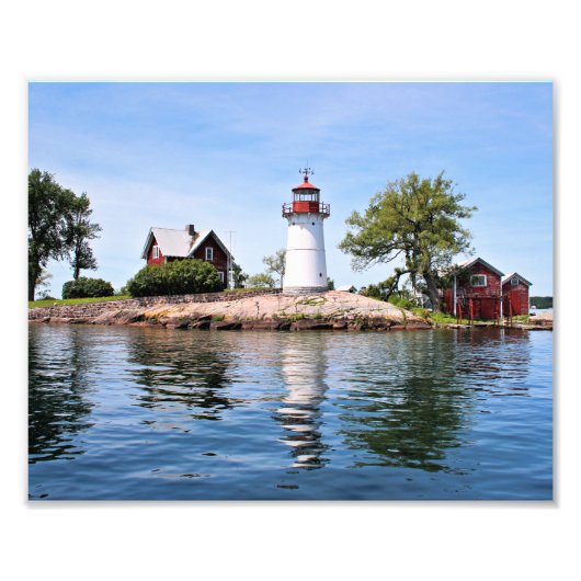 Crossover Island Lighthouse, New York Foto Print (Vorne)