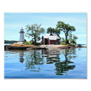 Crossover Island Lighthouse, New York Foto Print