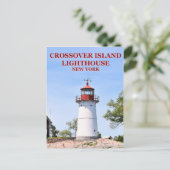 Crossover Island Lighthouse, New York Postcard Postkarte (Stehend Vorderseite)