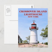 Crossover Island Lighthouse, New York Postcard Postkarte (Vorne/Hinten)