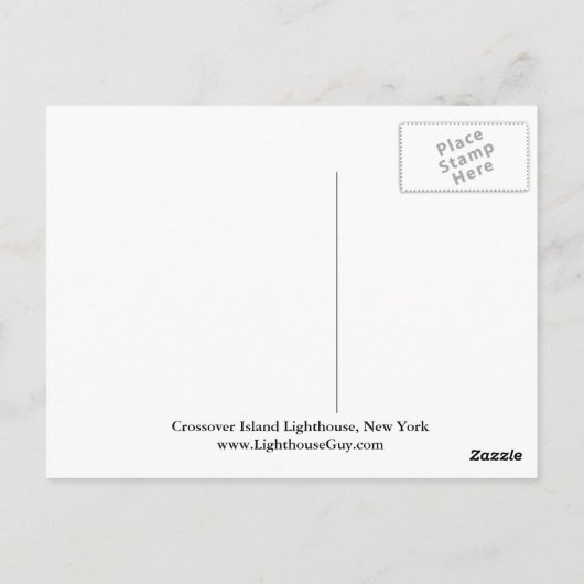 Crossover Island Lighthouse, New York Postcard Postkarte (Rückseite)