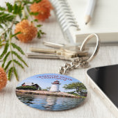 Crossover Island Lighthouse, New York Schlüsselanh Schlüsselanhänger (Seite)