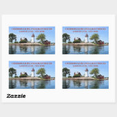 Crossover Island Lighthouse, New York Stickers (Blatt)