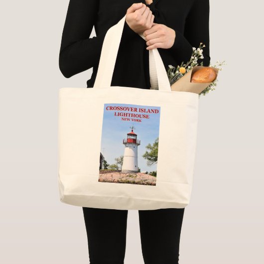 Crossover Island Lighthouse, New York Tote Bag Jumbo Stoffbeutel (Vorderseite (Produkt))