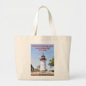 Crossover Island Lighthouse, New York Tote Bag Jumbo Stoffbeutel (Vorne)