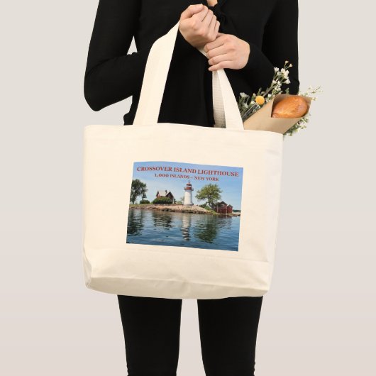 Crossover Island Lighthouse, New York Tote Bag Jumbo Stoffbeutel (Vorderseite (Produkt))