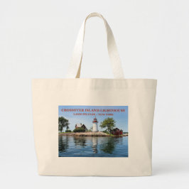 Crossover Island Lighthouse, New York Tote Bag Jumbo Stoffbeutel