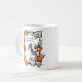 Crossover Joy Dunk Decoy Basketball Dog Kaffeetasse (Vorderseite Links)