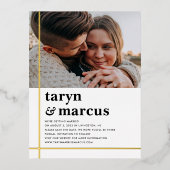 Crosspath FOIL Save the Date Postkarte (Vorderseite)