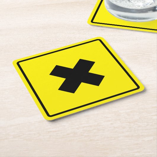 Crossroad Square Paper Untersetzer (angewinkelt)